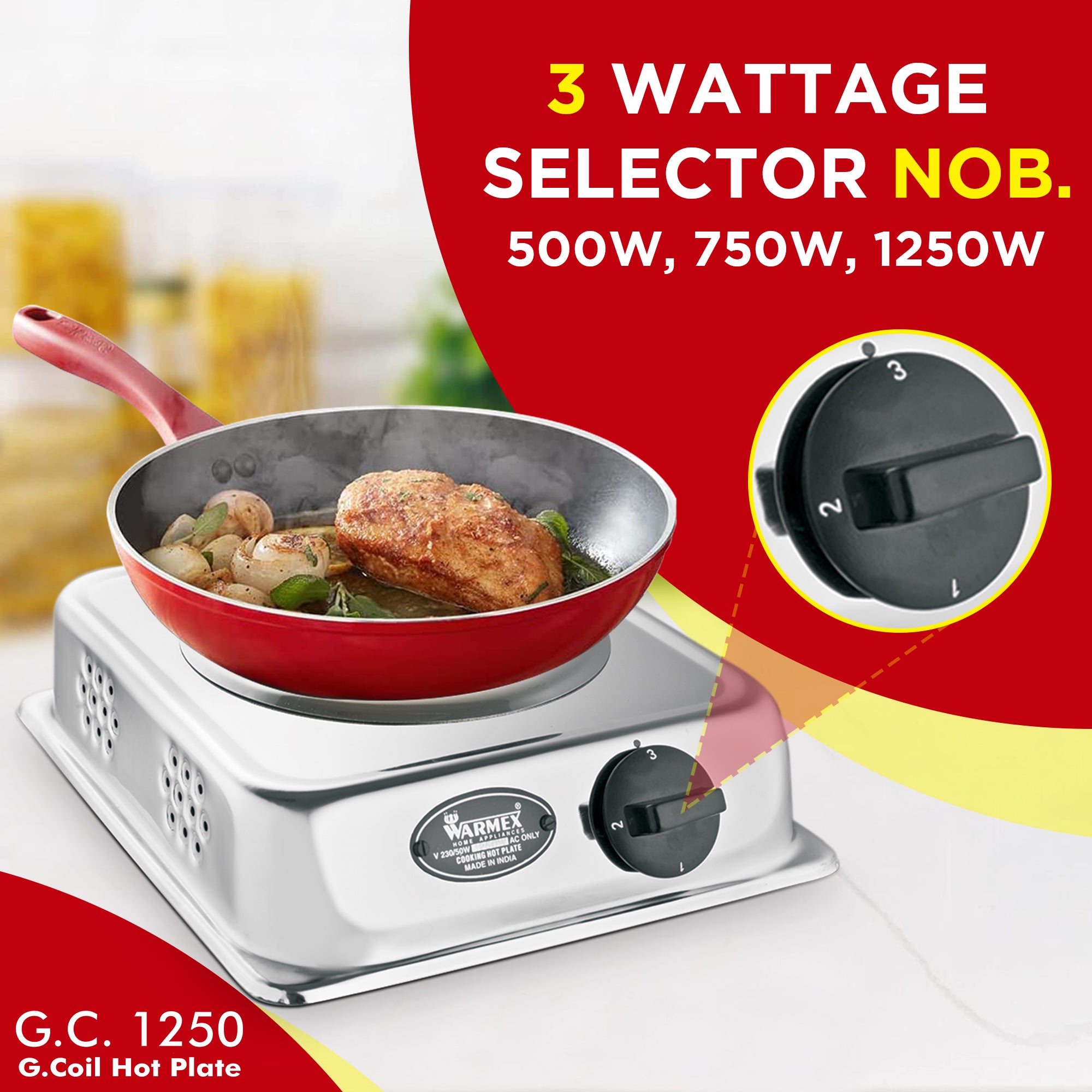 Warmex G-COIL 1250 Watts Hot Plate