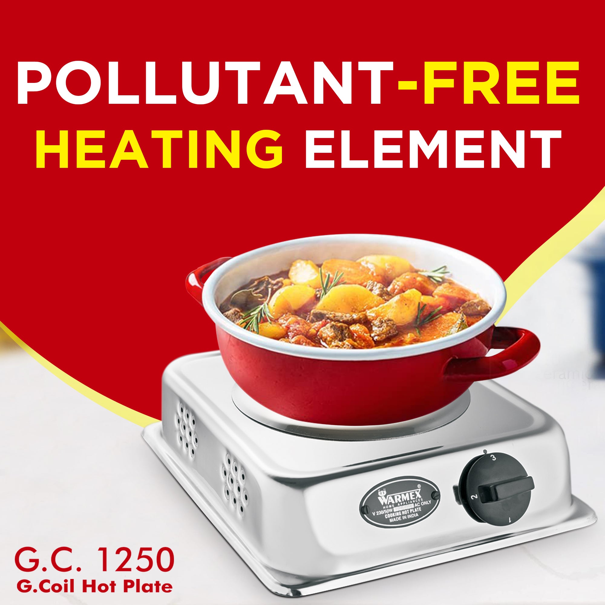 Warmex G-COIL 1250 Watts Hot Plate