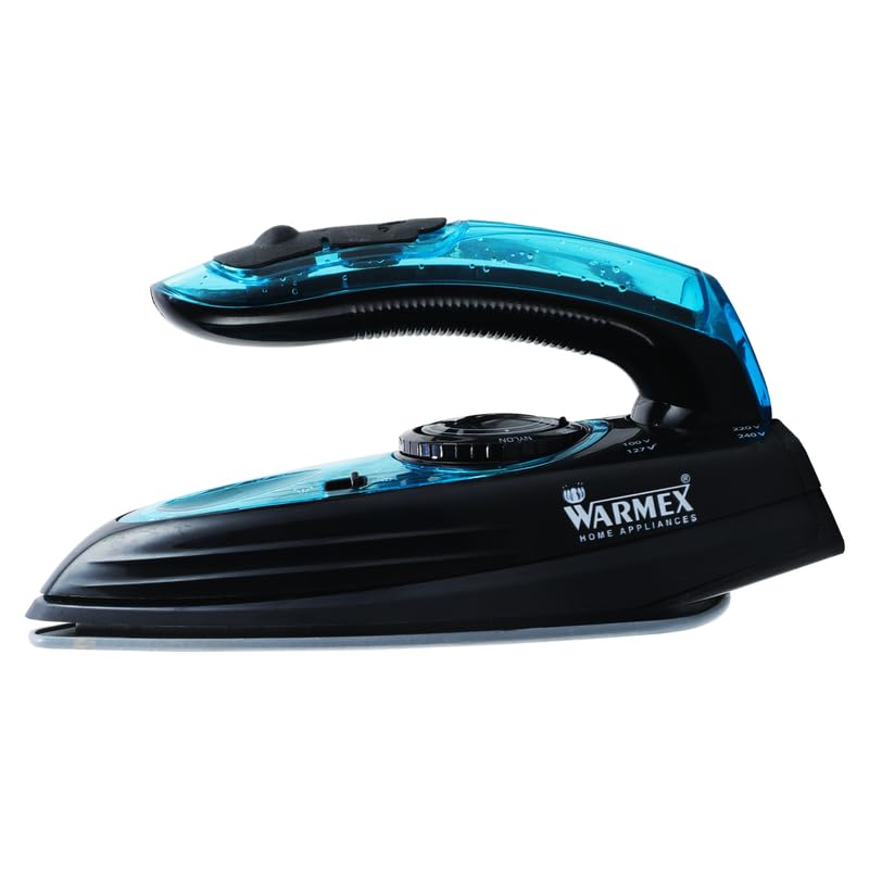 Warmex Travel Steam Iron for Clothes 1100W with Foladable Handle, Horizontal & Vertical Steaming Press | 2 Steam Setting Wet And Dry Adjustable Temperature | 2 warmexhomeappliances