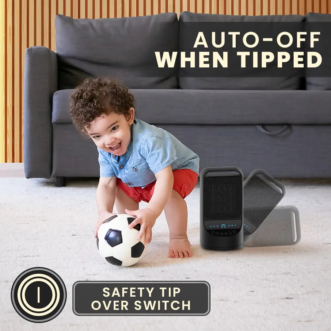 PTC HEATERS - TABLE TOP PTC JUNIOR DIGI (BLACK) warmexhomeappliances2