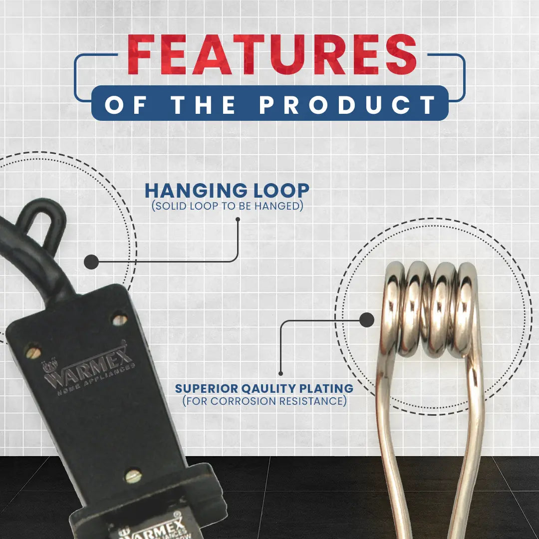 Warmex 1500 Watts shock proof Immersion Rod