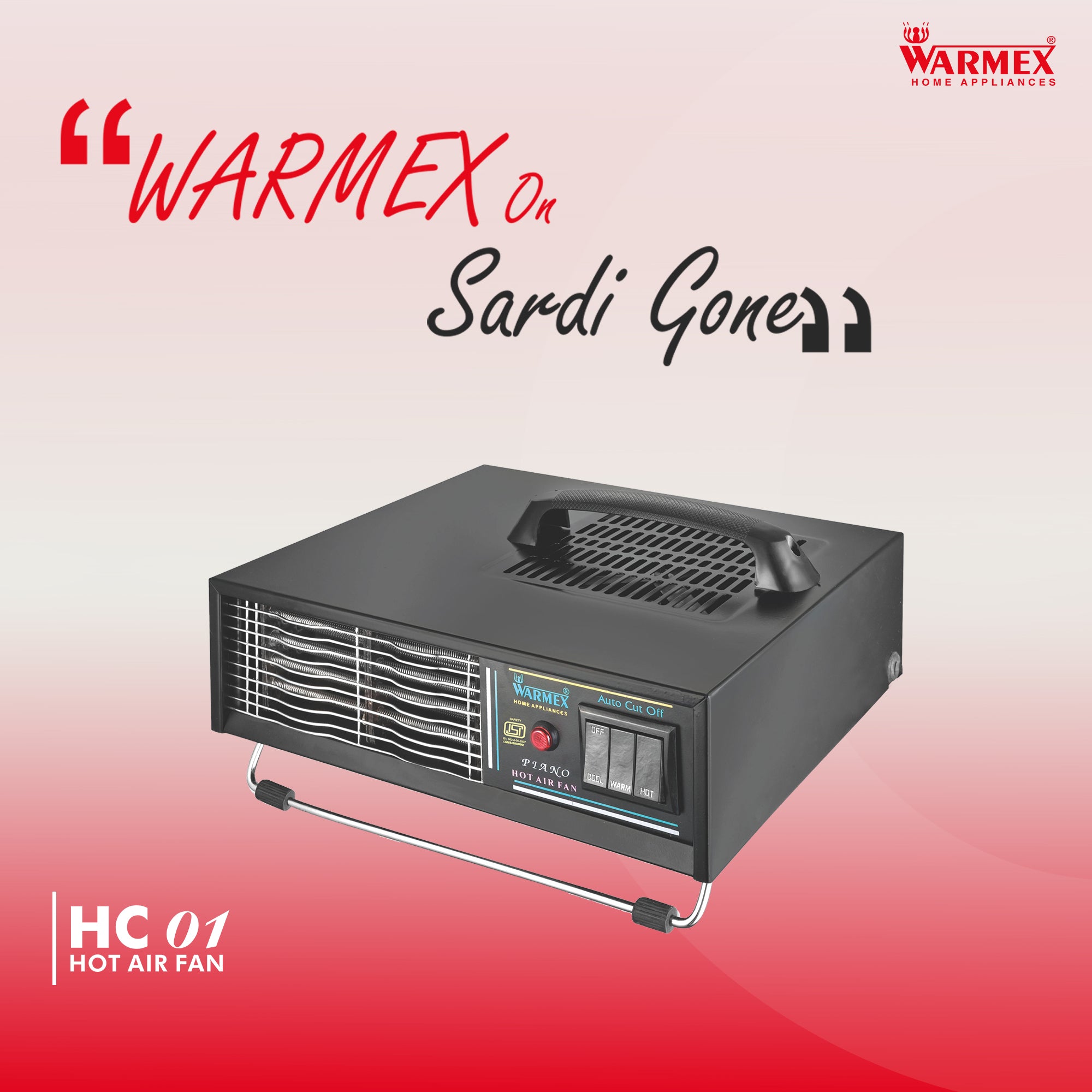 Warmex 1000/2000 Watts FAN HEATERS HC 01 (BLACK)
