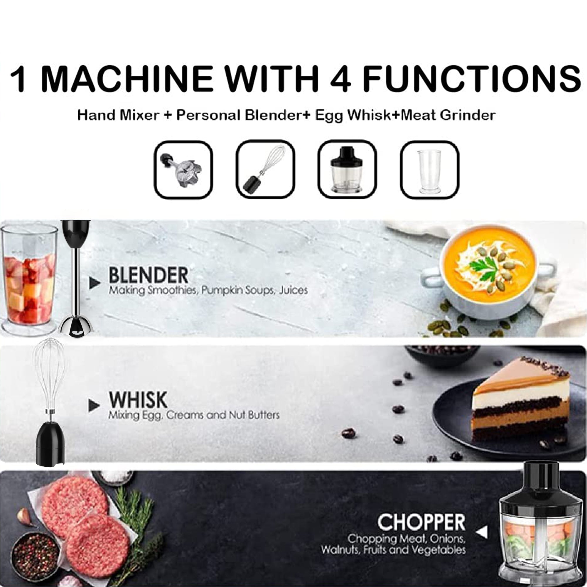 Warmex 800 Watts Electric Hand Blender with 500/600 ML Capacity warmexhomeappliances2