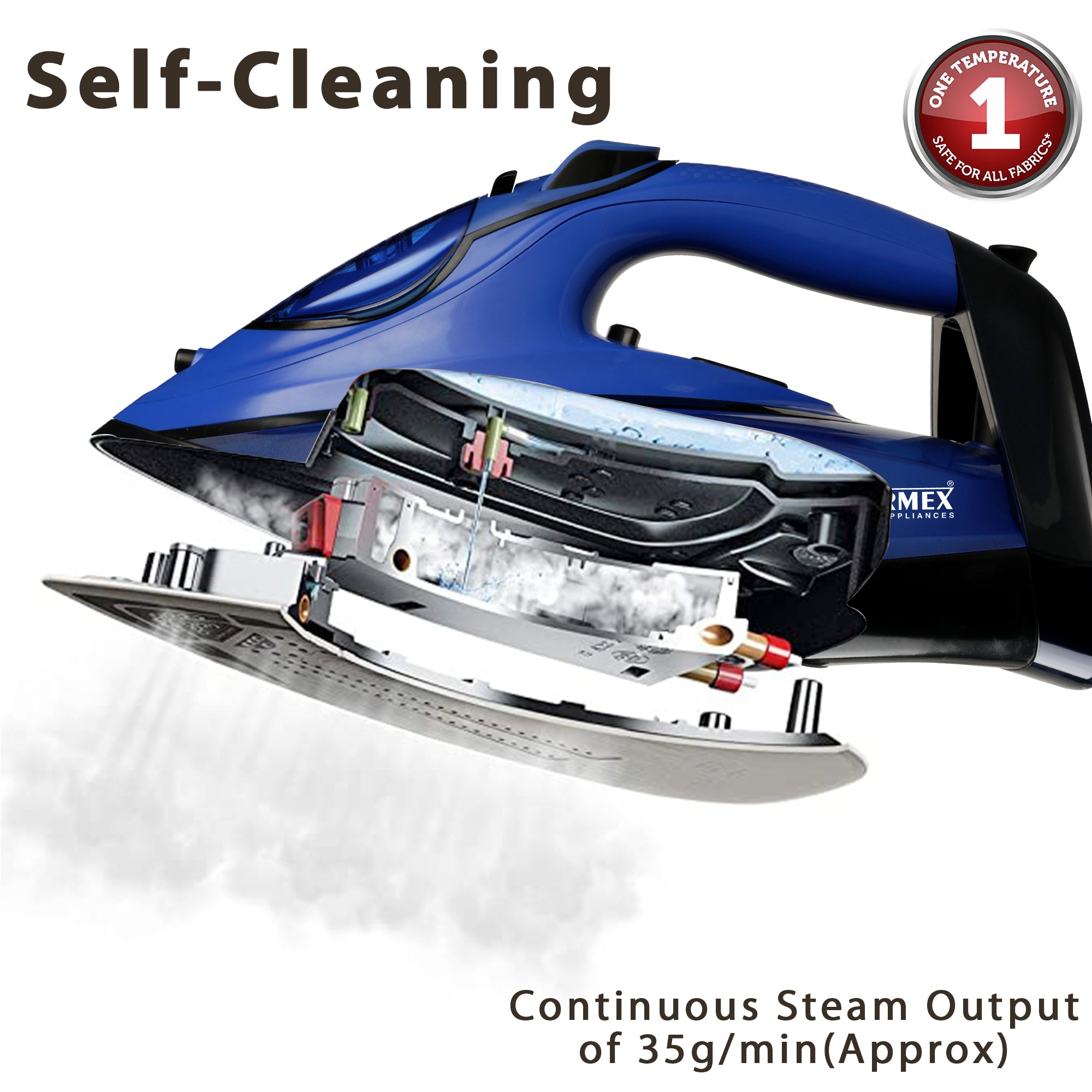 Warmex OTSI-2200 Steam Iron with One Temperature Technology