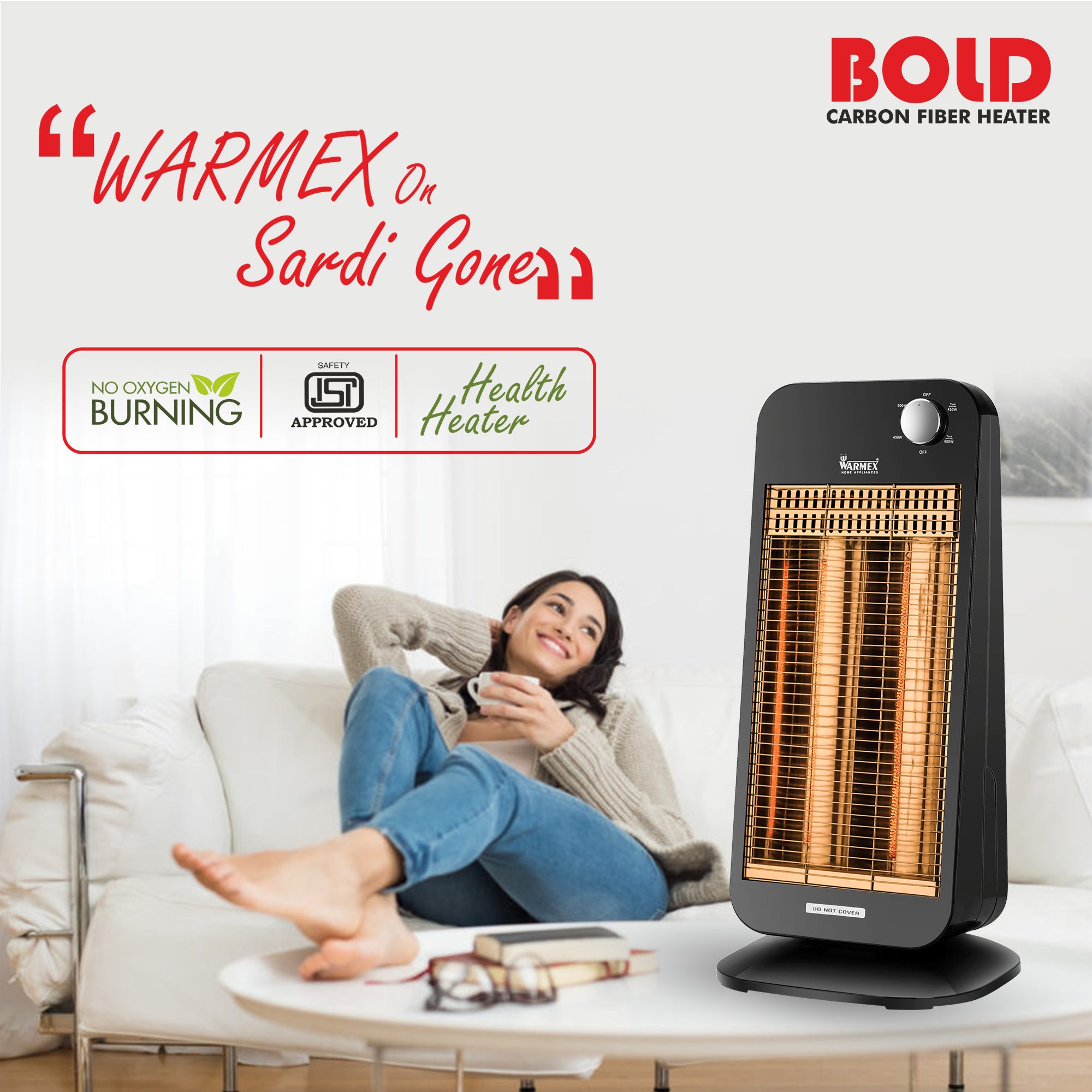 Warmex 900 Watts Room Heater BOLD warmexhomeappliances