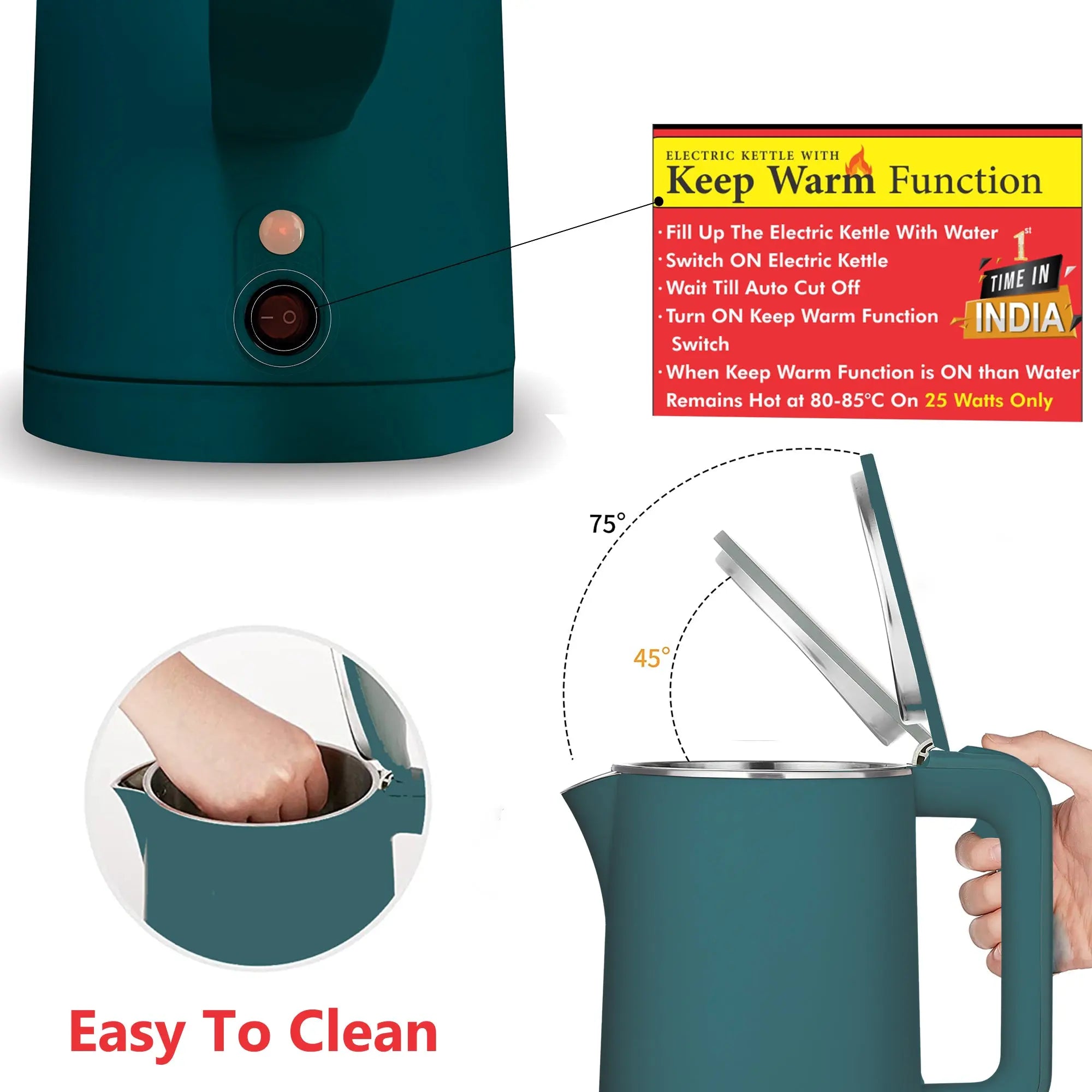 Warmex Electric Kettle KW80 with Keep Warm Function warmexhomeappliances2