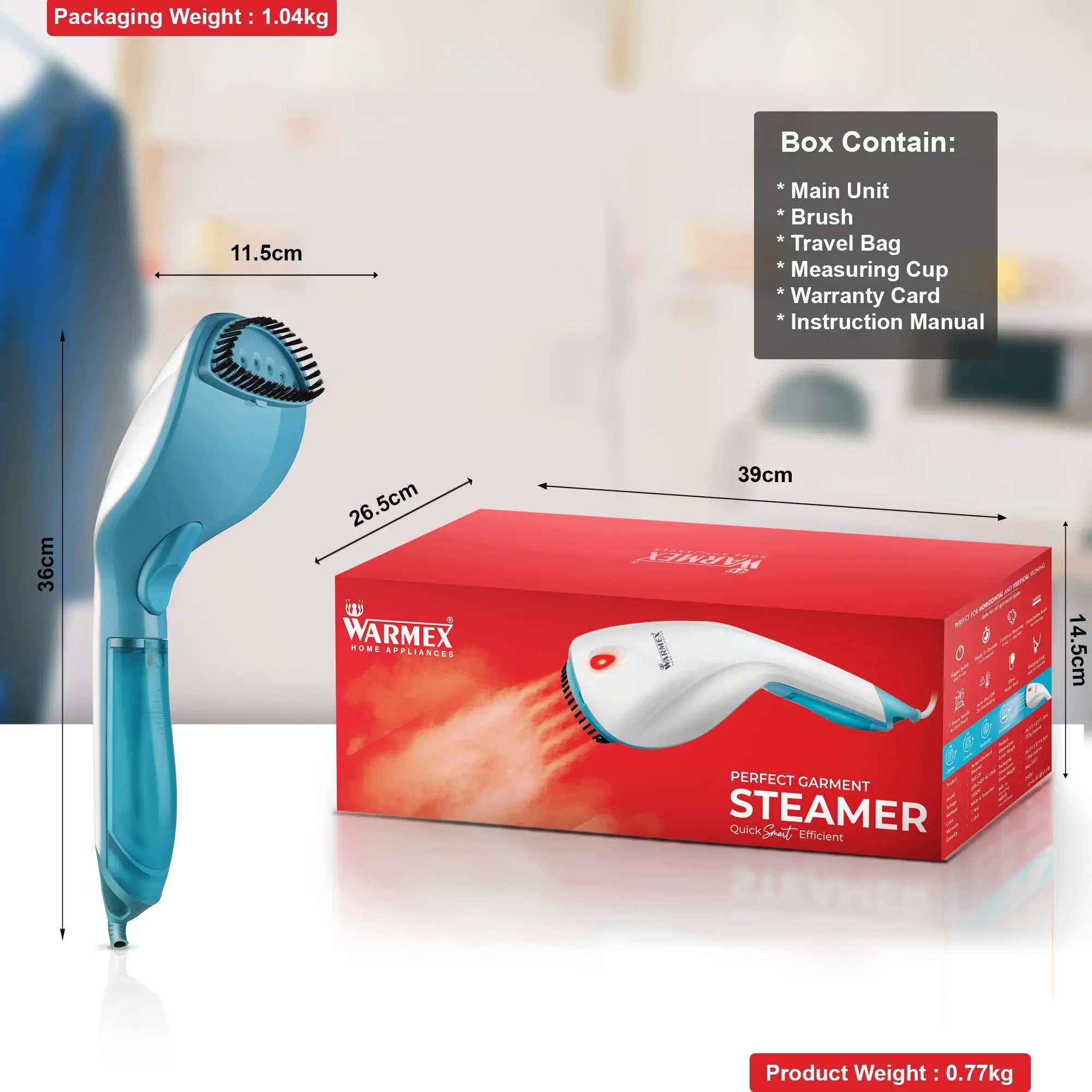 Warmex 1200 Watts Garment Steamer PGS-09