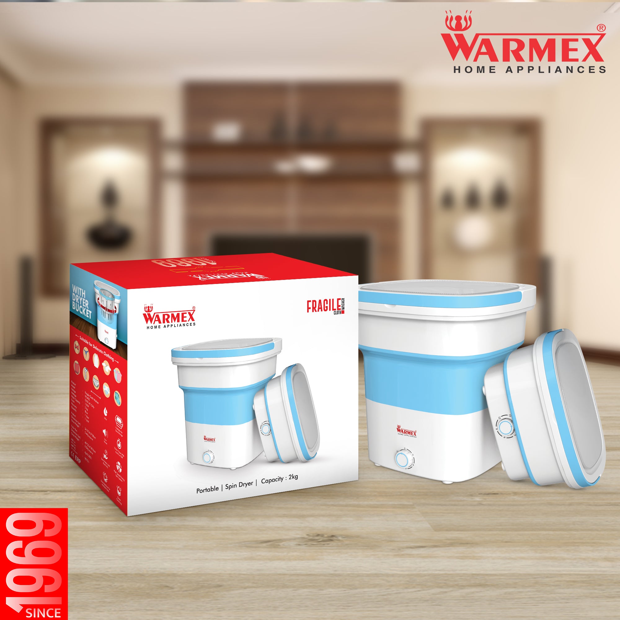 Warmex 135 Watts Fragile Cloth Washer FCW05 with 2 KG Capacity