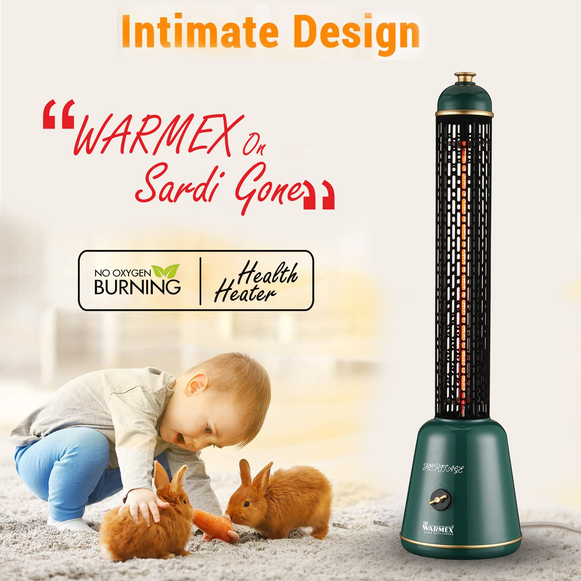 Warmex 600/1200 Watts Carbon Heater HERITAGE