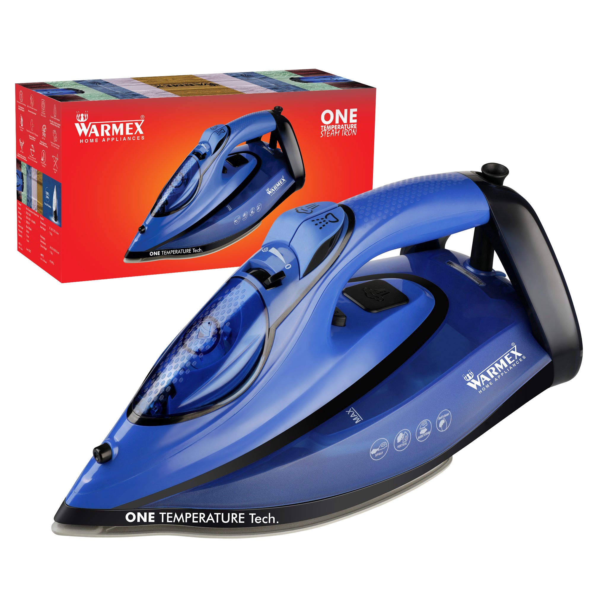 Warmex OTSI-2200 Steam Iron with One Temperature Technology