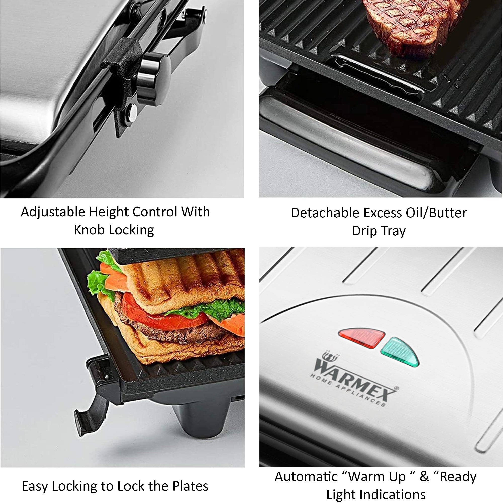 Warmex Home Appliances Grill Master with 90° Rotation