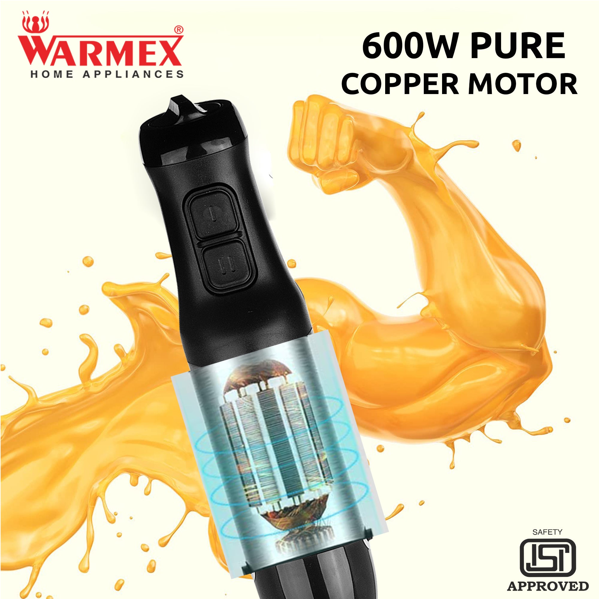 Warmex 800 Watts Electric Hand Blender with 500/600 ML Capacity warmexhomeappliances2