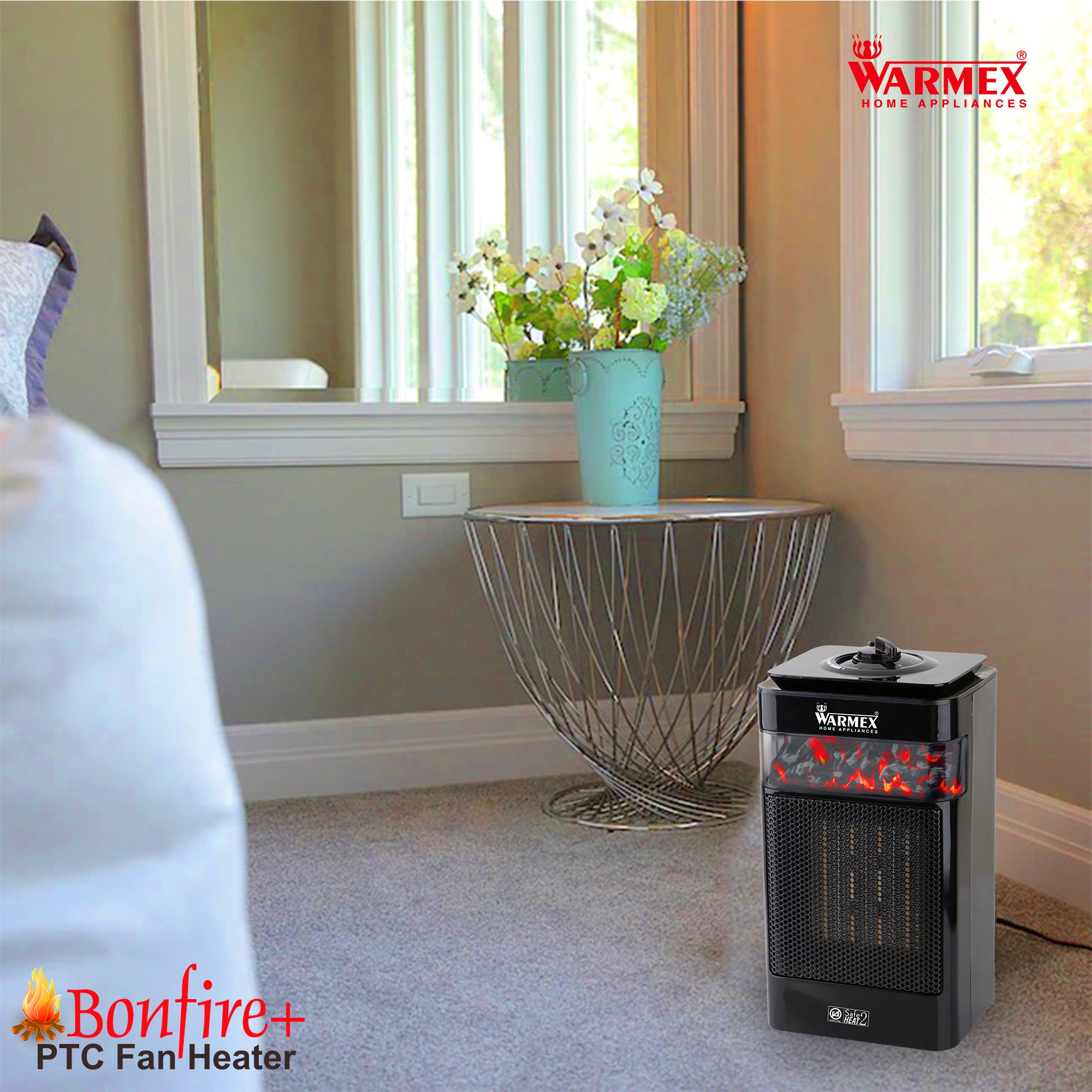 Warmex 750/1500 Watts Room Heater BONFIRE+