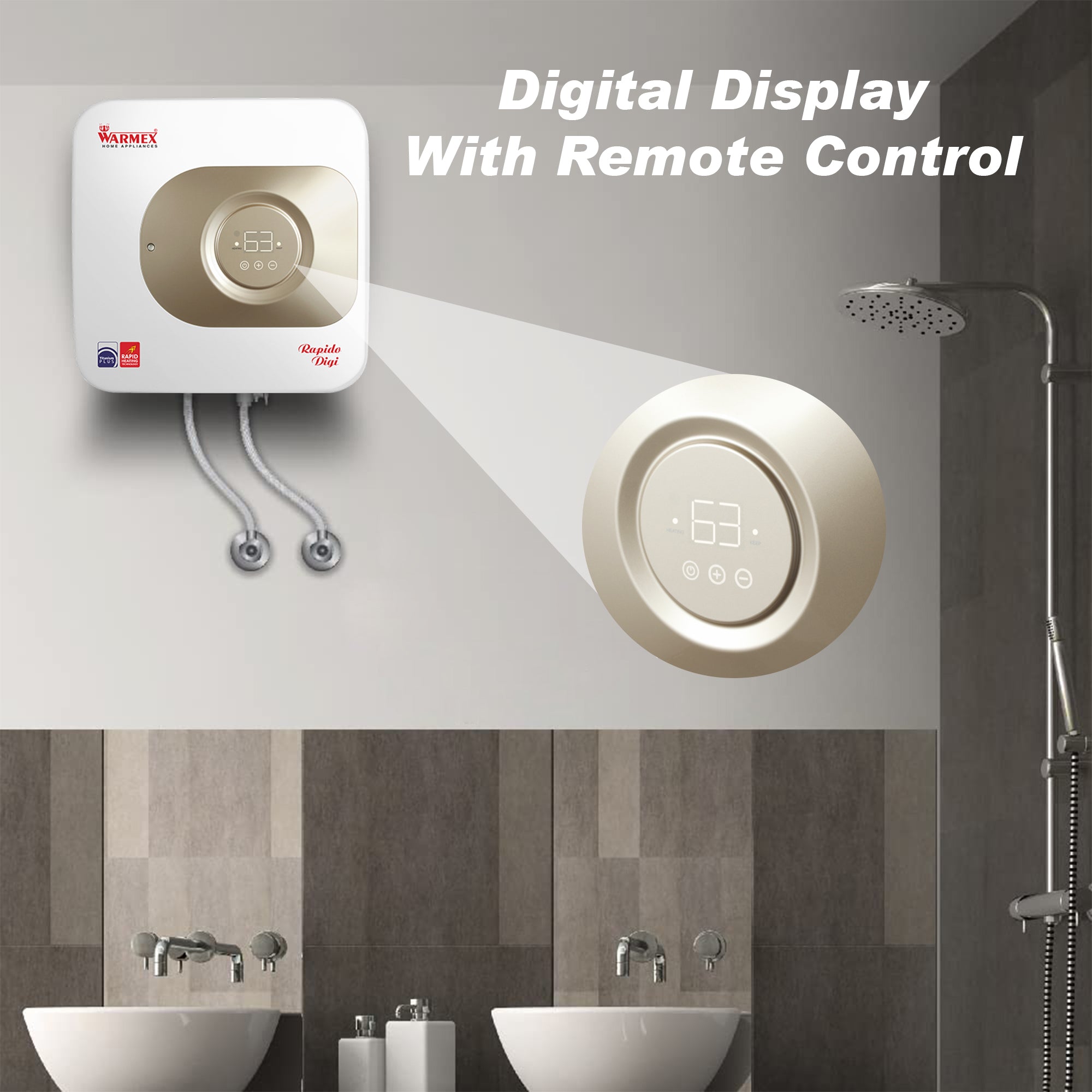 WARMEX STORAGE ELECTRIC WATER HEATER - HIGH PRESSURE (DIGITAL) RAPIDO DIGI 15 warmexhomeappliances2
