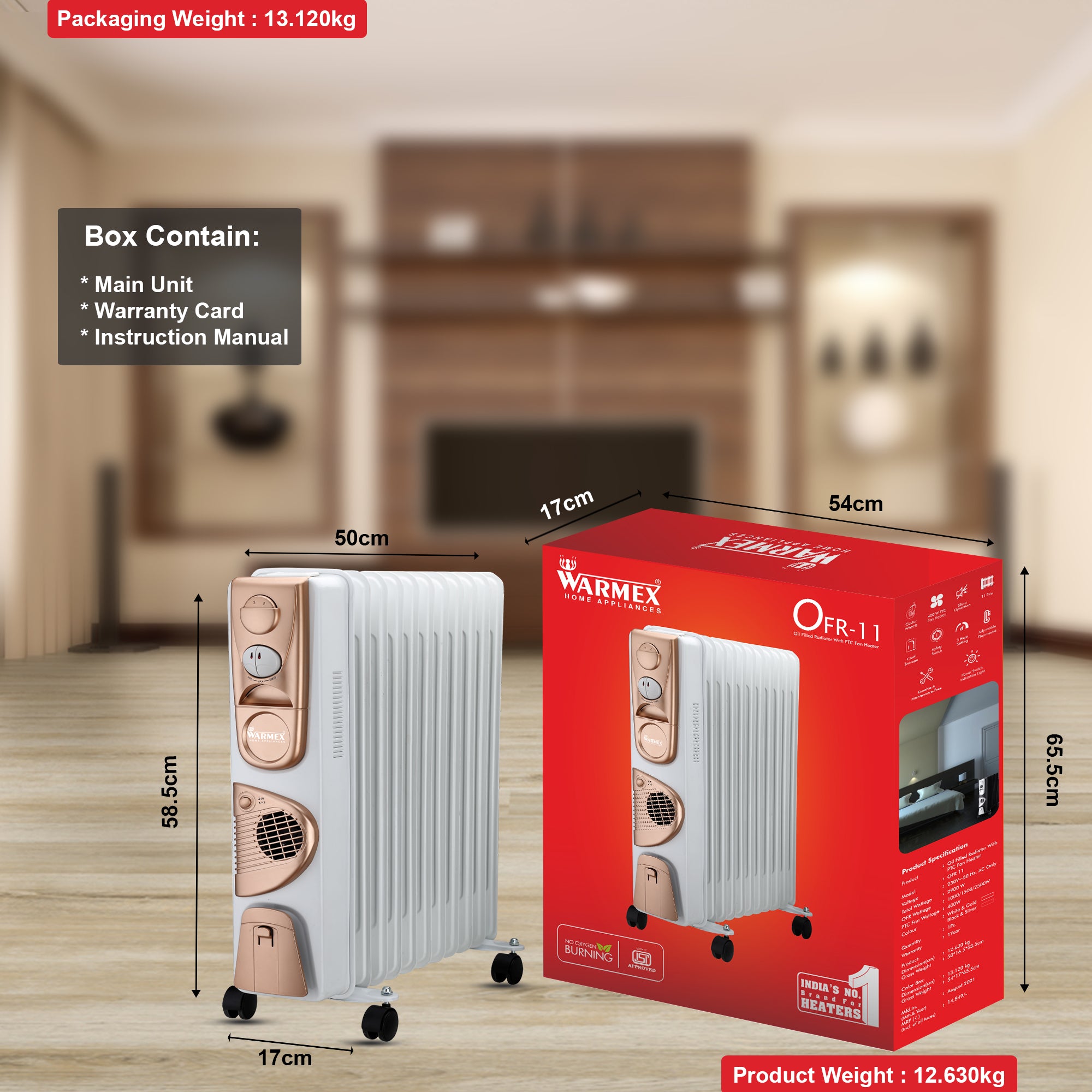 OFR-11 White & Gold warmexhomeappliances