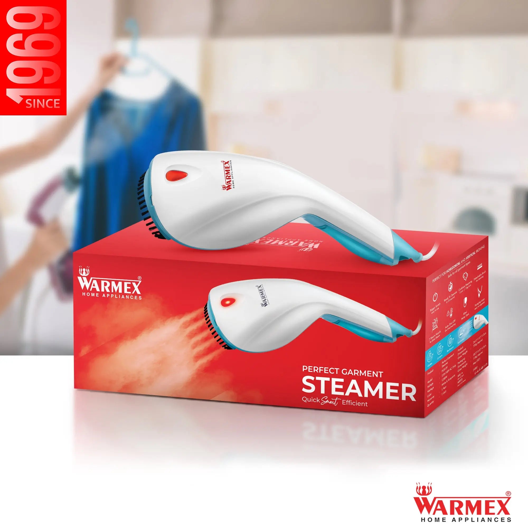 Warmex 1200 Watts Garment Steamer PGS-09